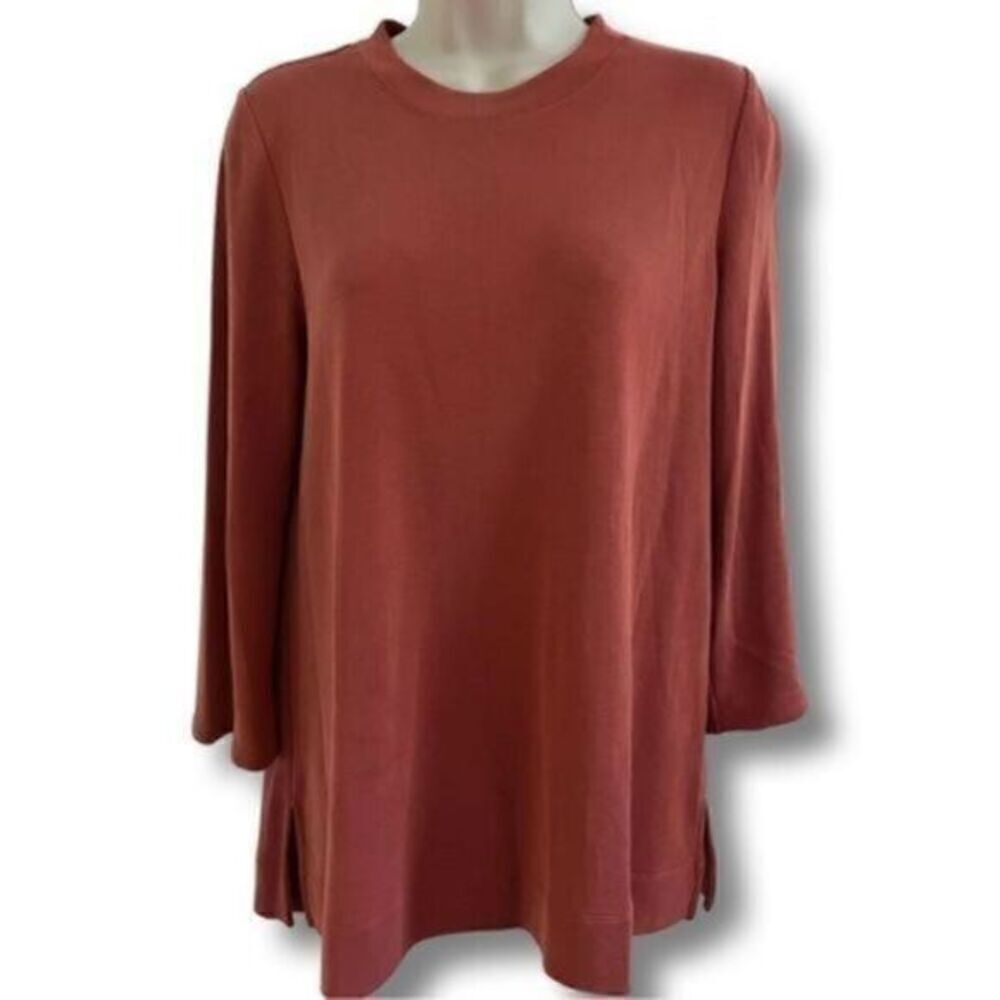 J. Jill 3/4 sleeves top. Rust colored. Size Small